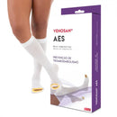 Meia Venosan 18 mmHg 3/4 e 7/8 aberta AES Anti-trombo(cor branca)-tamanhos P/M/G/XG/XGG