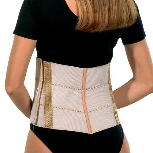 Faixa Abdominal Elástica com hastes flexíveis-cor bege-tamanho único ajustável