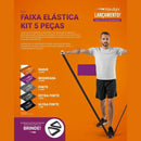 Faixa elástica kit com 5 peças Hidrolight(suave,moderada,forte,extra forte e ultra forte)